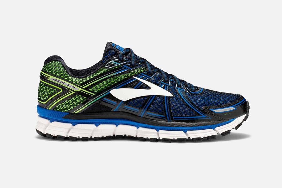 Brooks Adrenaline GTS 17 Mens Australia - Road Running Shoes - Navy/Blue/Green (352-KQNSZ)